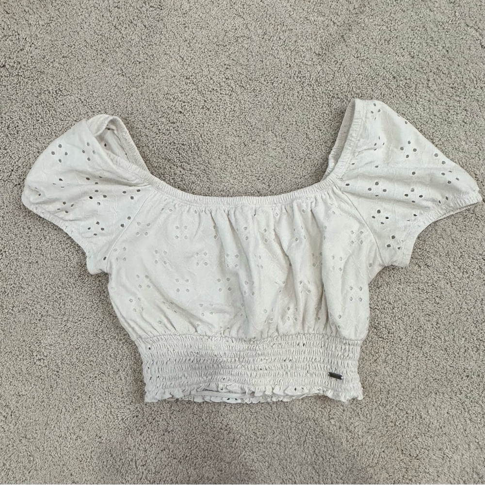 Hollister White Crop Top